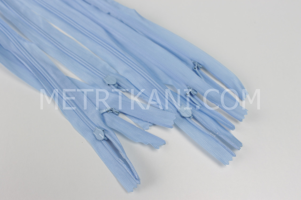 Блискавка потайна блакитного кольору (довжина 50 см) No МП 1-12, фото 1