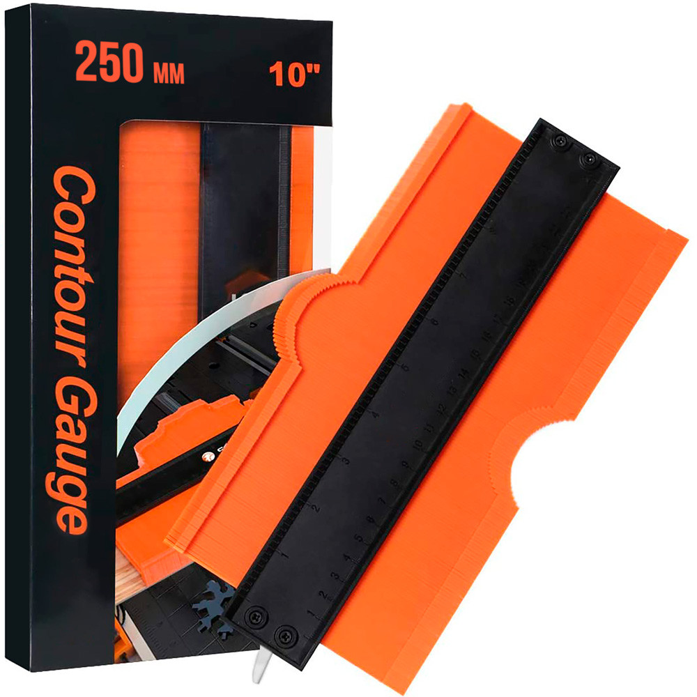 Контурний шаблон ONKEL PREMIUM із металевим фіксатором для копіювання контуру поверхні 250/50 мм, фото 1