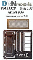 Надмоторные решітки (фототравлення) для збірної моделі танка «Королівський тигр». 1/35 DANMODELS DM35519