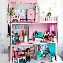 Ляльковий будиночок для Барбі NestWood "ЛЮКС ЛАЙТ" 5 кімнат (104 см), без меблів, фото 2