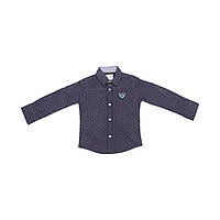 Детская рубашка на/для мальчика, синего цвета, размер 2,5,6 лет, рост 92,104,110 см.