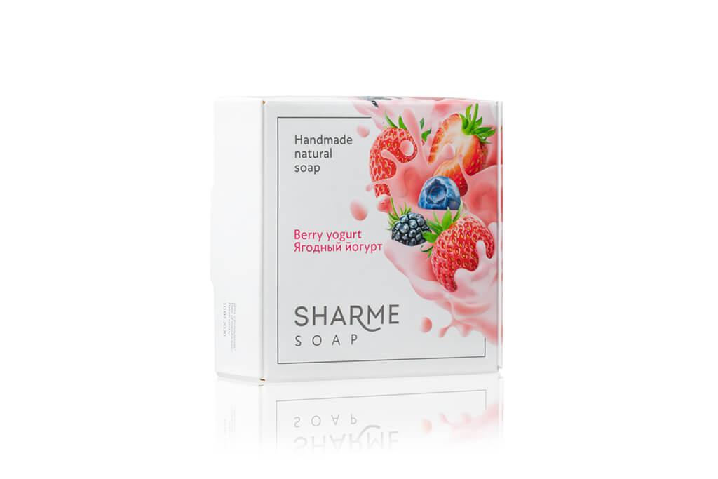 Натуральне тверде мило ручної роботи SHARME SOAP (ягідний йогурт) (02771)