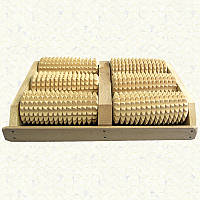 Массажер деревянный роликовый для ног 6 точек 24х20 см