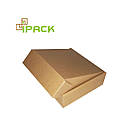 Коробка картонна самозбірна 200х200х50 мм бура крафт мікрогофрокартон, фото 2