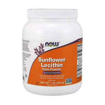Лецитин соняшнику Now Foods Sunflower Lecithin Powder (454 g) чистий