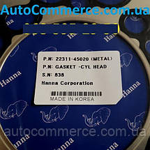 Прокладка ГБЦ D4DB, D4DD головки блока Hyundai HD78, HD72, HD65 Хюндай HD (2231145020) TCre 1.45 мм, фото 4