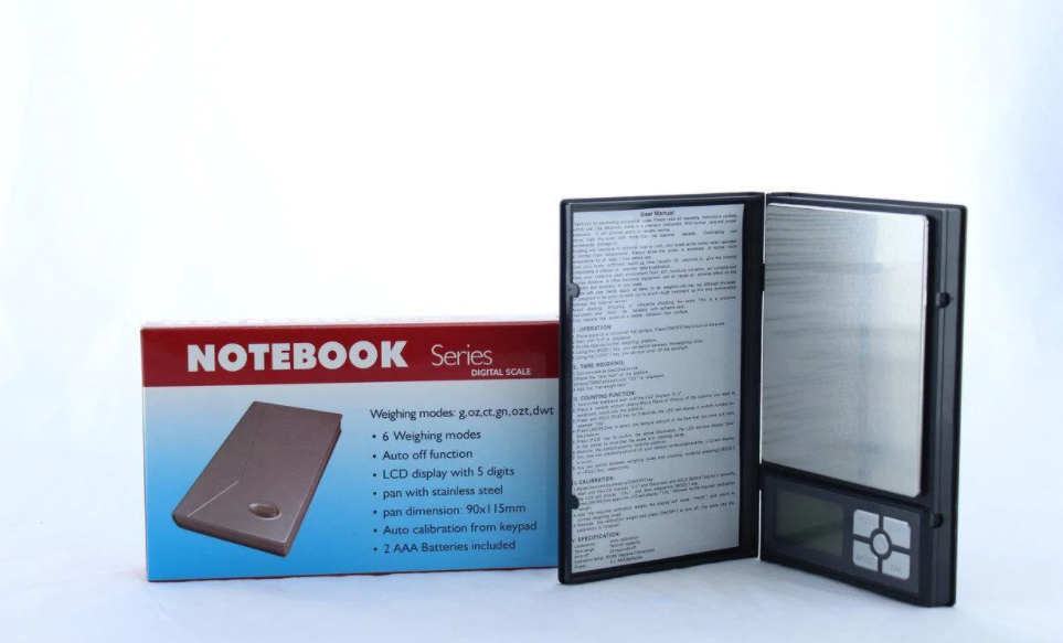 Ювелірні електронні ваги книжка Notebook 1108-2 0.1 до 2000 г (KG-814)
