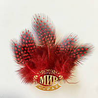 Натуральное перо фазана Red 5-10 см 1шт