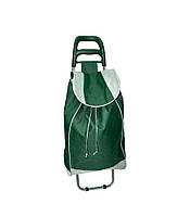 Кравчучка, сумка тележка на колесах Зеленого цвета, тачка сумка с колесиками (GK)
