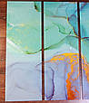 Картина модульна зі скла — Мармур — Абстракція Resin Art — 4 частини, фото 4
