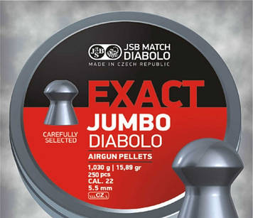 Кулі пневматичні JSB Exact Jumbo 5,5 мм 1,03 грама 250 шт/уп (546245-250)