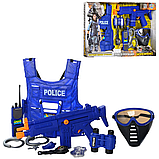 Дитячий набір поліцейського 33530 ,звук, автомат, рація, броні жилет, в коробці, фото 3