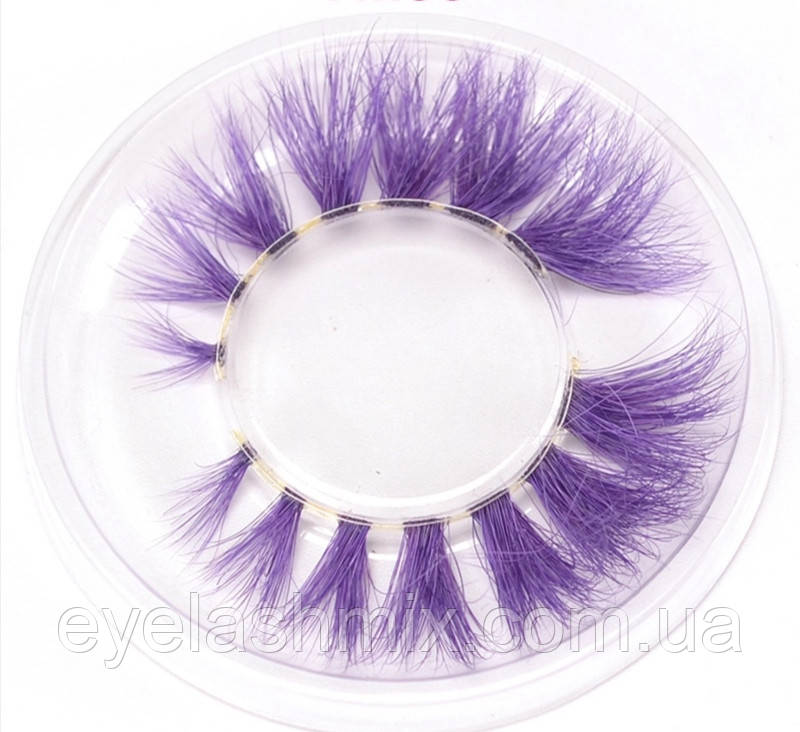 Фіолетові накладні вії 3D CM88 1пара, фото 1