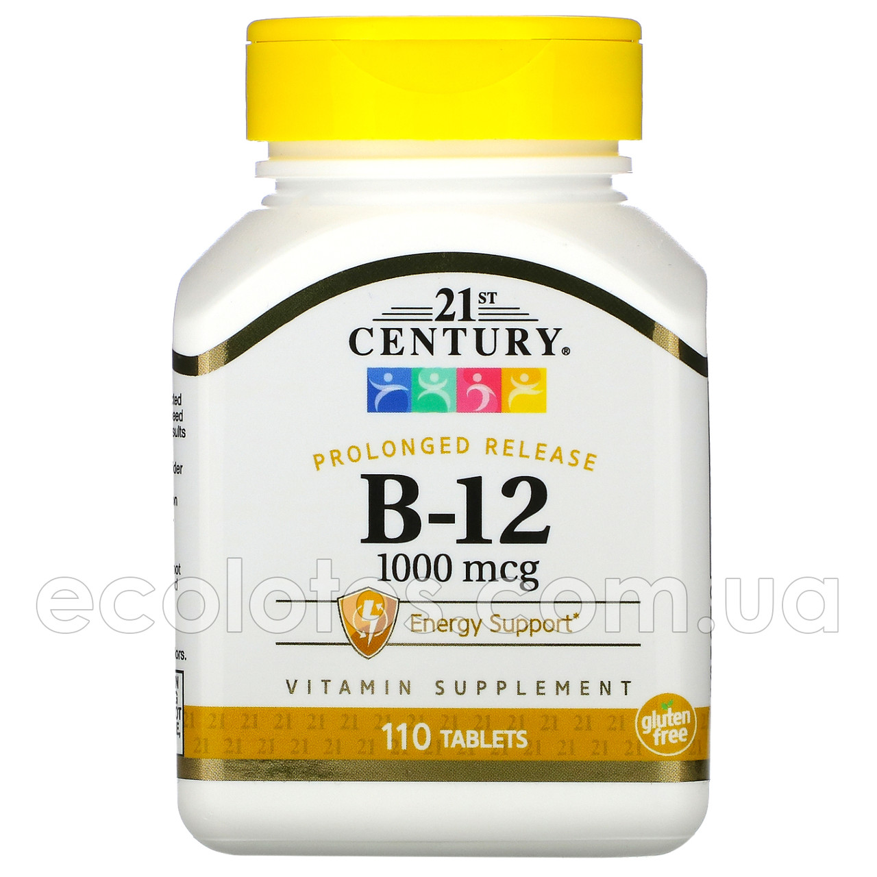 Вітамін B-12 (ціанокобаламін) "21st Century" 1000 мкг 110 таблеток, фото 1