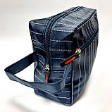 Косметичка чоловіча смугаста з кишенею, фото 2