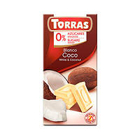 Шоколад Torras Кокос 0% сахара 75 г Испания