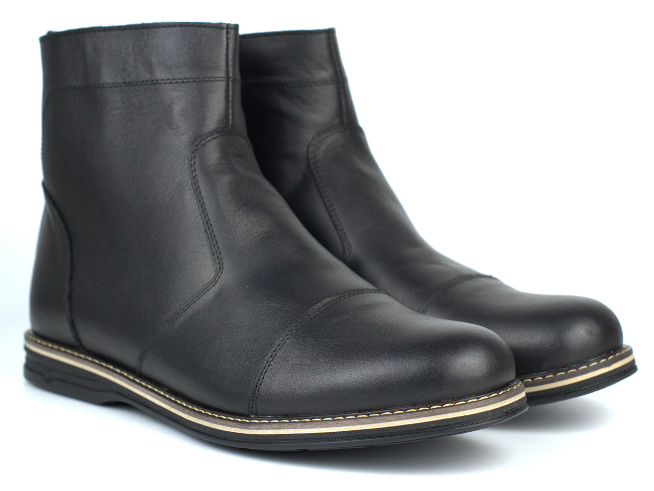 Великий розмір челсі черевики зимові чоловічі Rosso Avangard Danni Comfort Black BS чорні