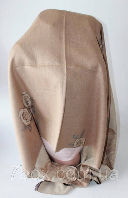 Модний жіночий шарф палантин Квіти Оптом рр. 67*195