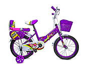Дитячий велосипед 16 "SHENGDA" Violet T15, Ручний і Дискові Гальма