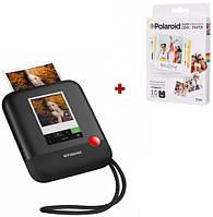 Камера моментальной печати Polaroid Polarpod Pop Black + Набор бумаги в Подарок