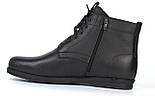 Чоловіче взуття великого розміру черевики чорні зимові шкіряні Rosso Avangard Falconi Comfort BS, фото 3
