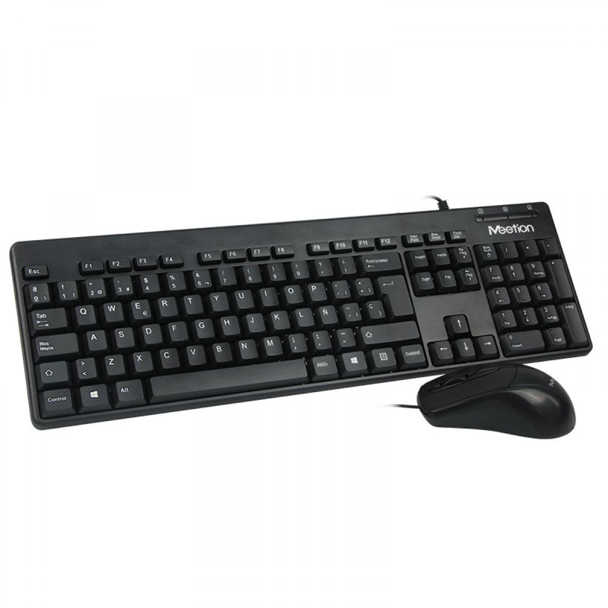 Комплект дротова клавіатура і миша Combo MEETION 2in1 Keyboard/Mouse USB Corded MT-AT100, чорний