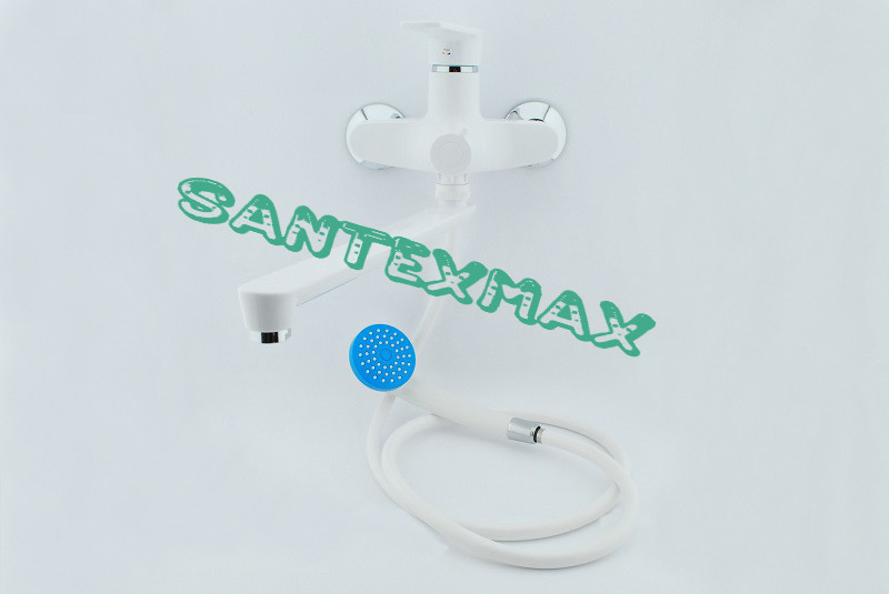 Змішувач для ванни з довгим виливом з термопластика Plamix Oscar 006-2 W NEW