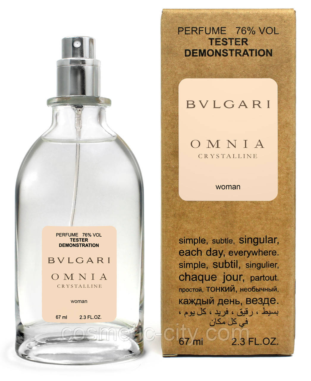 Тестер жіночий Bvlgari Omnia Crystalline, 67 мл., фото 1