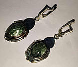 Елегантні сережки "Овальчики" із серфінітами від студії LadyStyle.Biz, фото 5