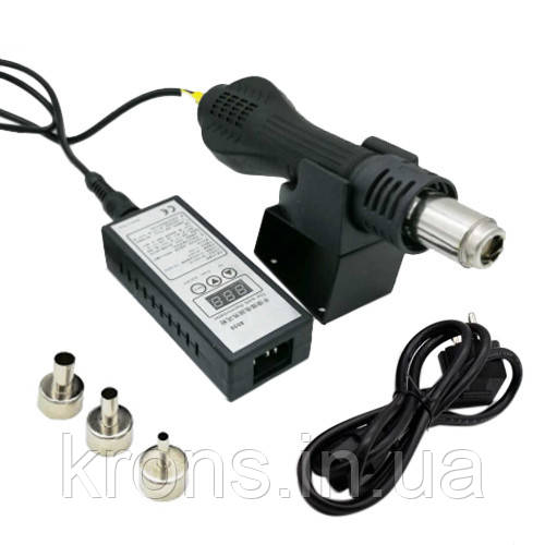 Термофен паяльний портативний Pigong 8858, підставка, термо фен, фото 1