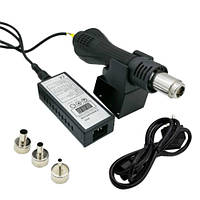 Термофен паяльний портативний Pigong 8858, підставка, термо фен