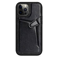 Nillkin Apple iPhone 12 Pro Max (6.7") Aoge Leather Case Black Кожаный Чехол Бампер