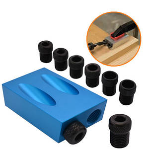 Меблевий кондуктор для свердління отворів під косий шуруп під кутом