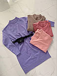 Жіноча сукня-трапеція вільного крою люрекс з французьким мереживом з поясом в комплекті (в кольорах), фото 3