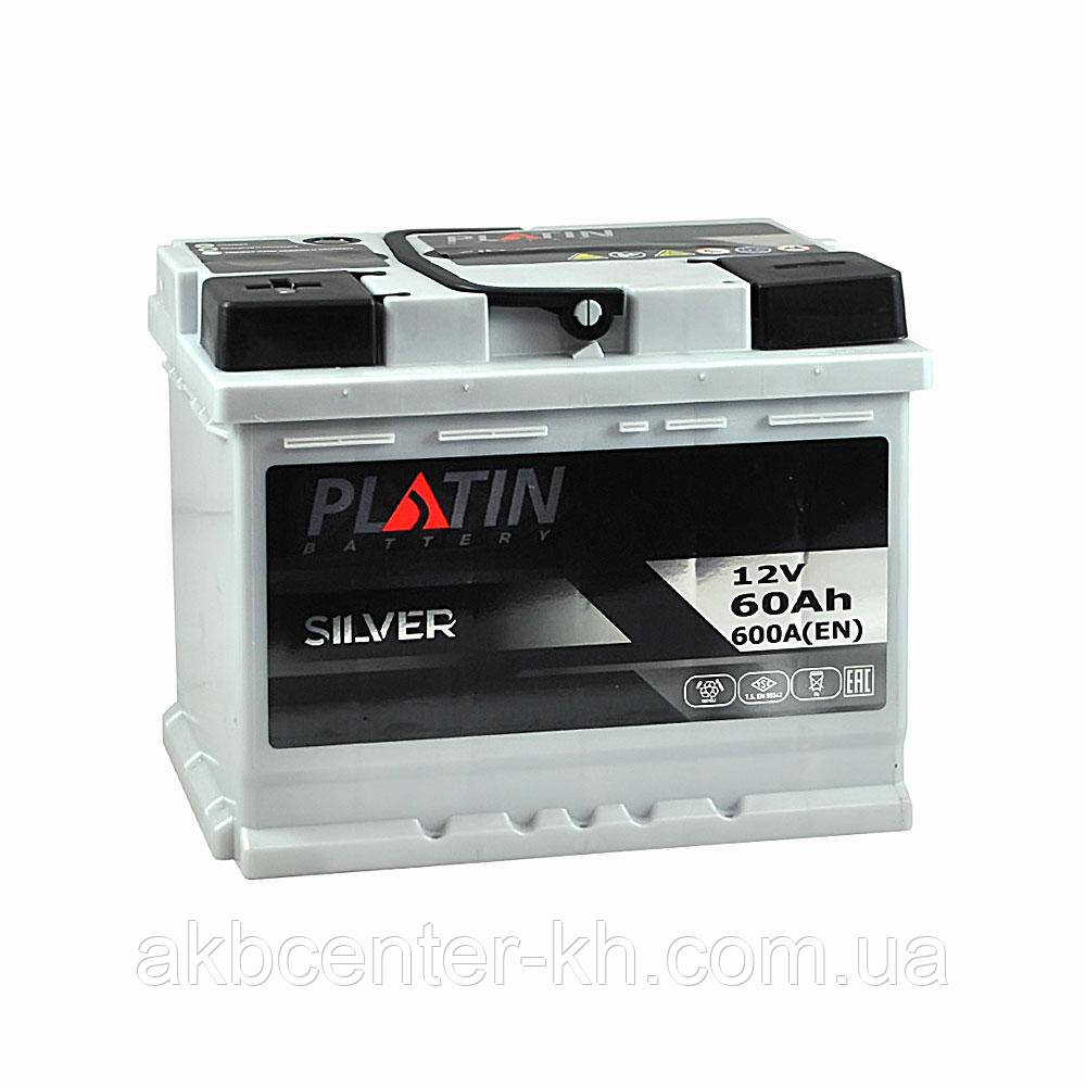 Автомобільний акумулятор PLATIN Silver MF 6CT 60 Aз 600A L