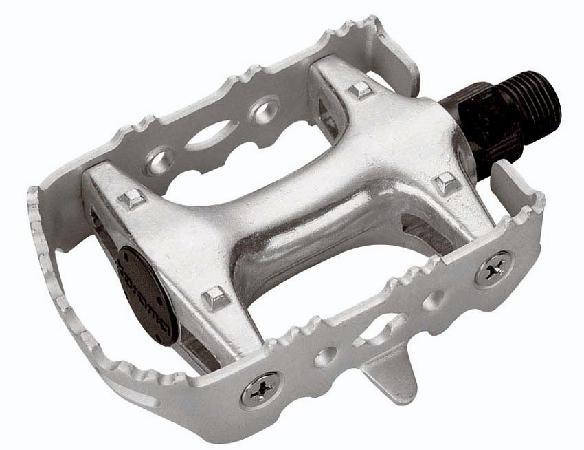 Педалі Longus CAGE MTB Al/Fe срібний, насипні підшипники, фото 2