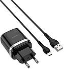 Мережевий зарядний пристрій Hoco C76A 18W Speed Cource PD3.0 (з кабелем Lightning) для iPhone 12 mini Black, фото 3