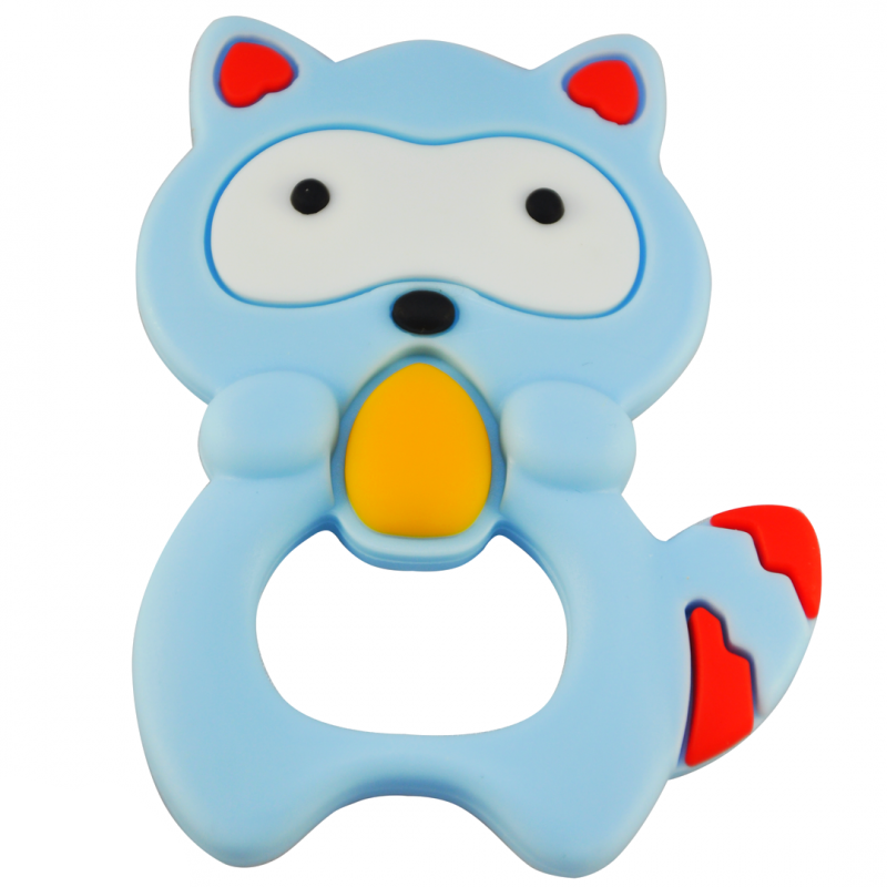 Прорізувач Єнот в коробці (блакитний)