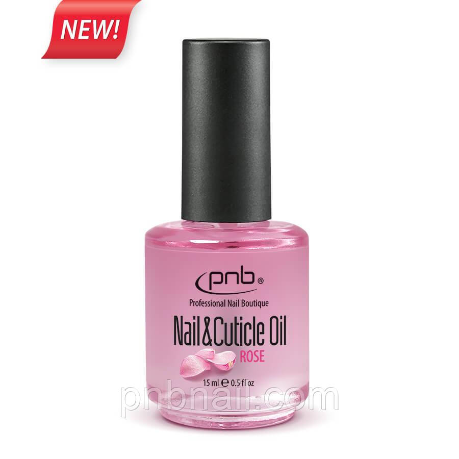 Масло для кутикули Nail&Cuticle Oil, Rose PNB , 15 мл