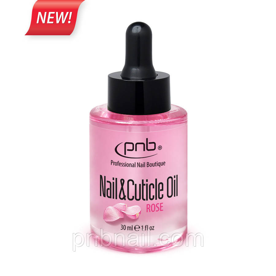 Масло для кутикули Nail&Cuticle Oil, Rose PNB, 30 ml