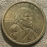 Монета США 1$ 2000 г. Летючий орел Сакагавея, фото 3