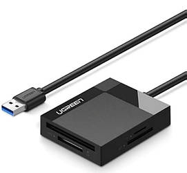 Кард-рідер Ugreen USB 3.0 4 в 1 SD / TF / CF / MS 0.5M Black (CR125)