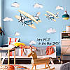 Наклейка на стіну в дитячий садок 2 літаки в хмарах(листа 60 х 90 см) Б418-1, фото 8