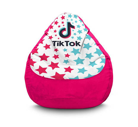 Крісло мішок "Tik Tok. Super star. Pink" Флок, фото 1
