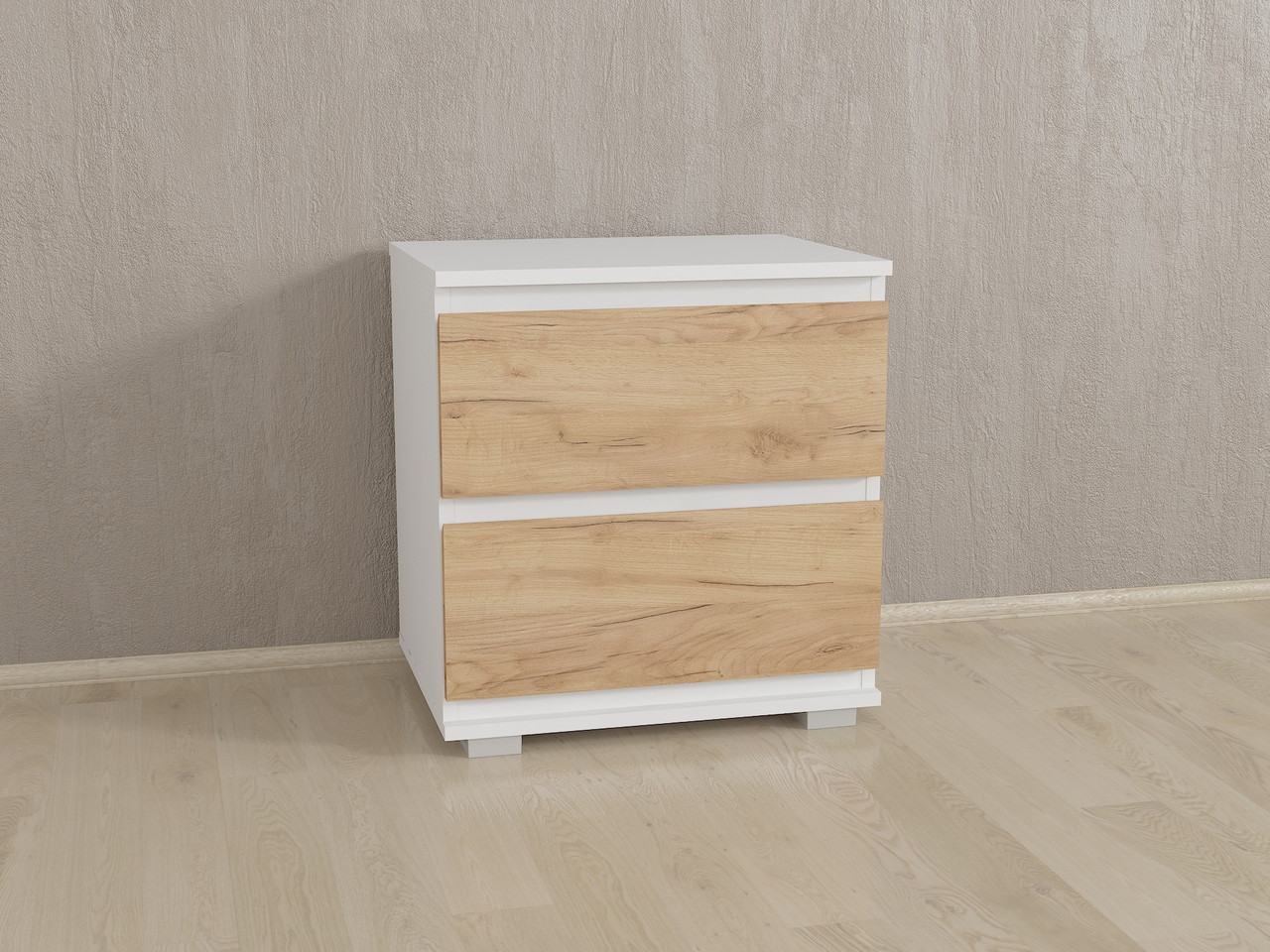 Тумбочка Forte Alicia Ш 502 / 535 / Р 390 Білий-Дуб крафт