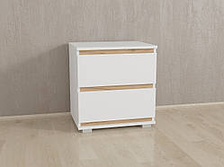 Тумбочка Forte Alicia Ш 502 / 535 / Р 390 Білий-Дуб крафт планки