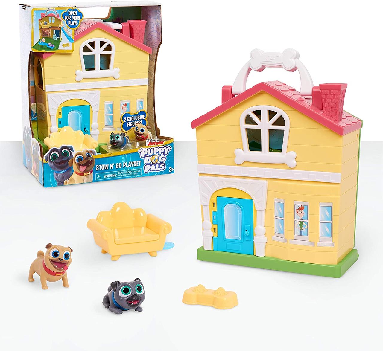 Ігровий набір із будиночком Дружні мопси Puppy Dog Pals Stow N' Go