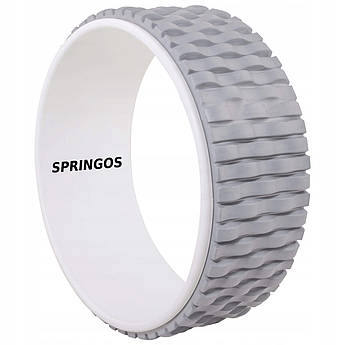 Колесо для йоги та фітнесу Springos Dharma FA0205 Grey/White .