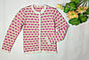 Дитяча вязана кофта 116-122 розмір для дівчинки, фото 2