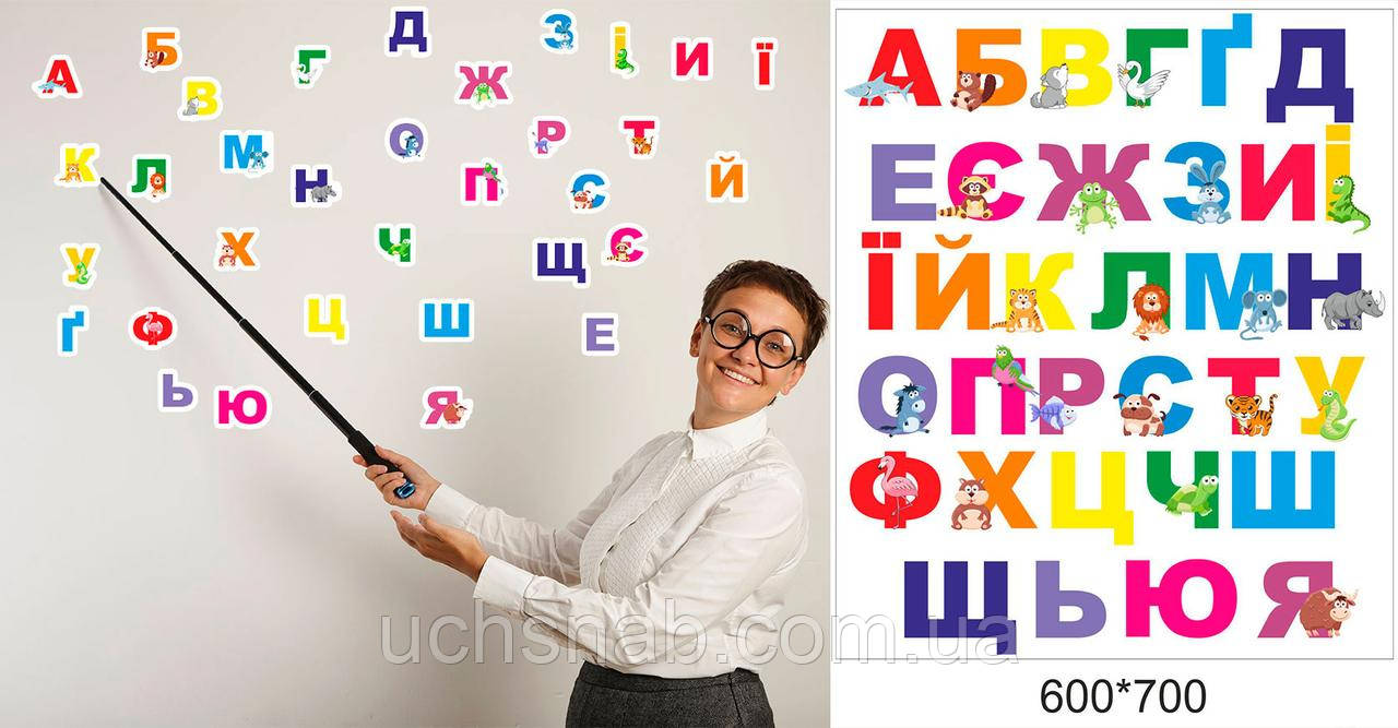 Вінілові Наліпки на стіну без ламінації: букви алфавіт
